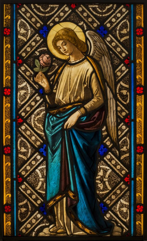 Angelo con rosa